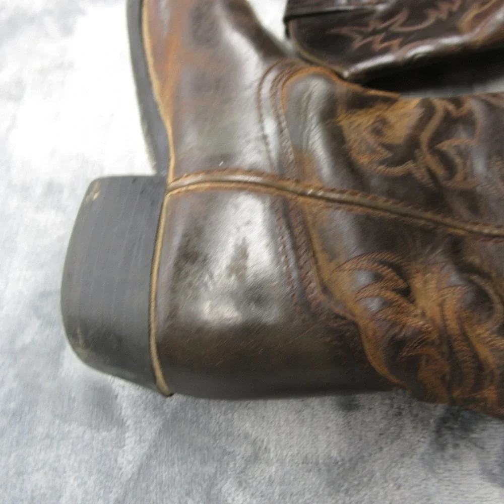 Ariat Heritage Cowboy Boots Youth 3 Brown Leather Western Rodeo Southwestern